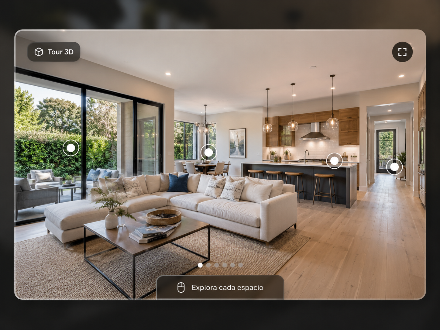 Prévia de um tour virtual 3D de imóvel